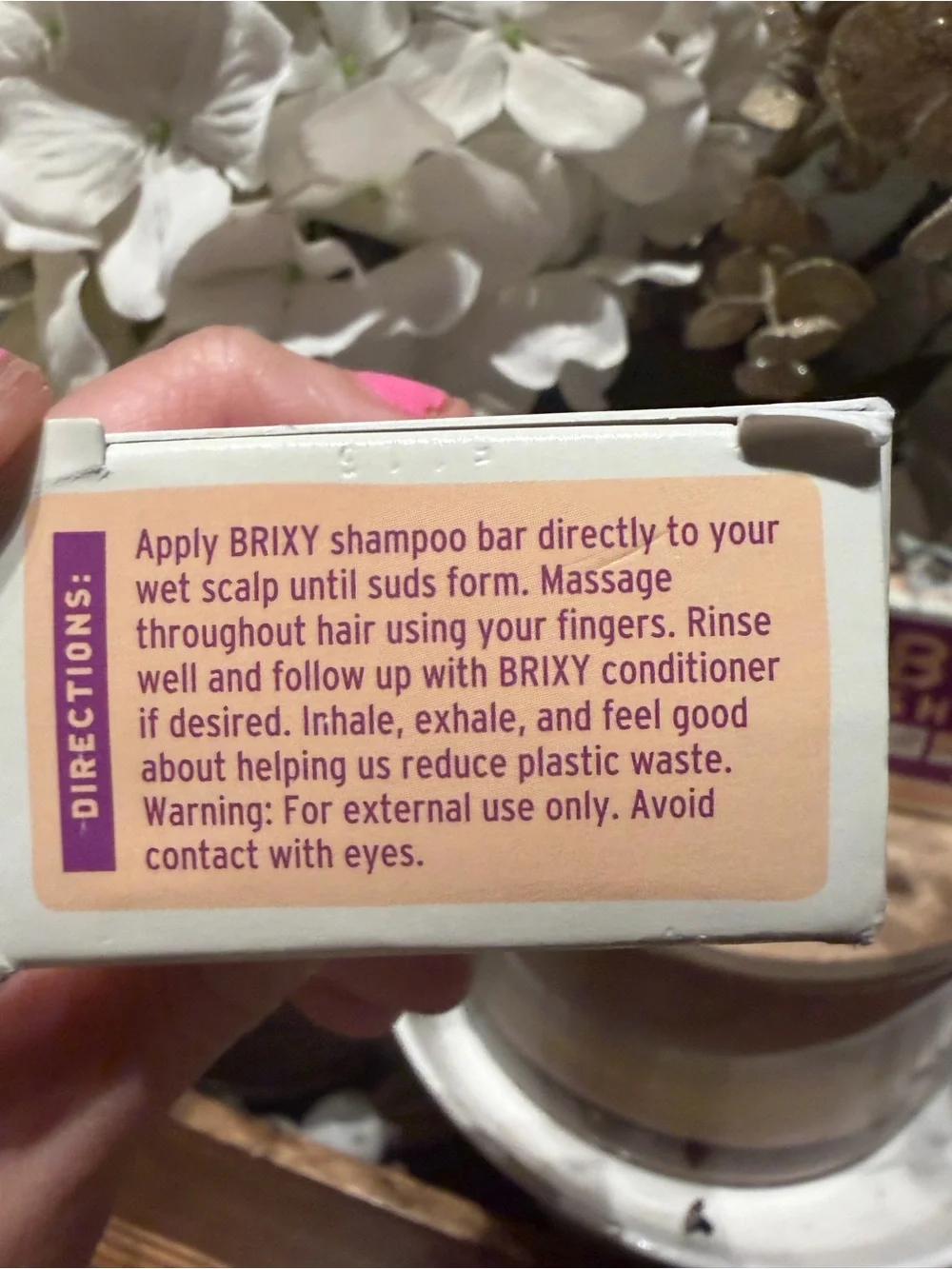 BRIXY Shampoo Bar - Coconut Vanilla (2 Bars) - Purple & Cream Packaging NEW